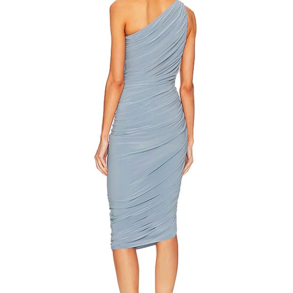 Revolve Norma Kamali Diana Gown in Celestial Blue Sz M - Picture 2 of 2